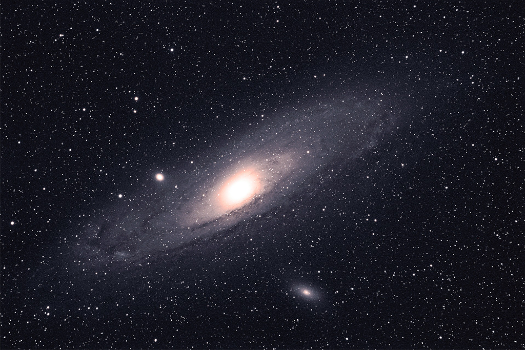 Our galactic neighbor Andromeda has a bunch of satellite galaxies.
